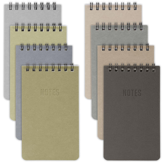 ZICOTO Aesthetic Pocket Notebooks Set Of 8 - Small 3x5 Spiral Notepads With Lined Pages For Women Or Men - The Perfect Little Mini Pads to Stay Organized and Boost Productivity at Work or School