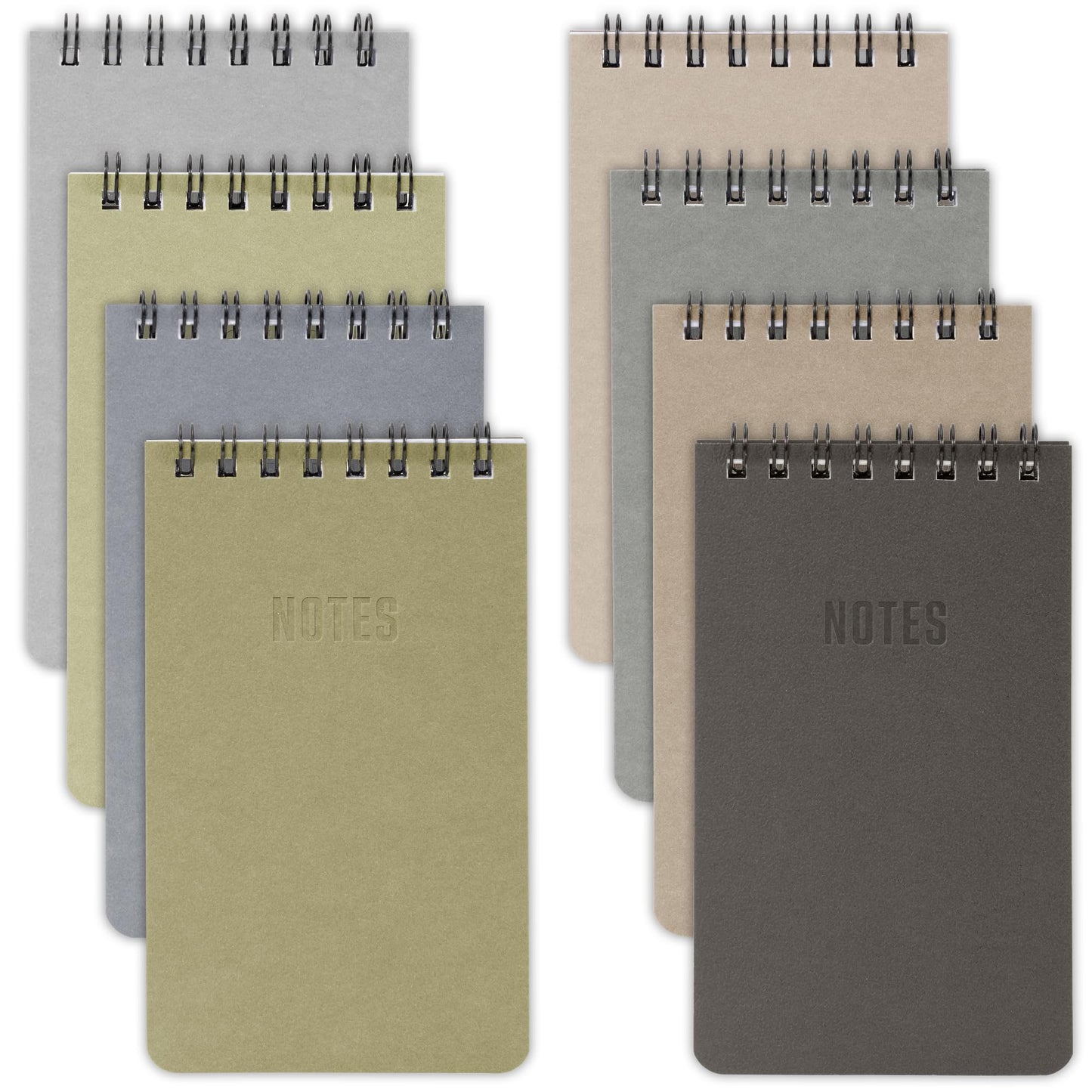 ZICOTO Aesthetic Pocket Notebooks Set Of 8 - Small 3x5 Spiral Notepads With Lined Pages For Women Or Men - The Perfect Little Mini Pads to Stay Organized and Boost Productivity at Work or School