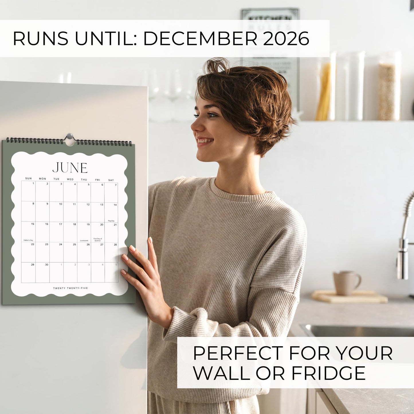 Aesthetic 2025-2026 Wall Calendar - Runs from May 2025 Until December 2026 - The Perfect Modern Calendar Planner for Easy Organizing