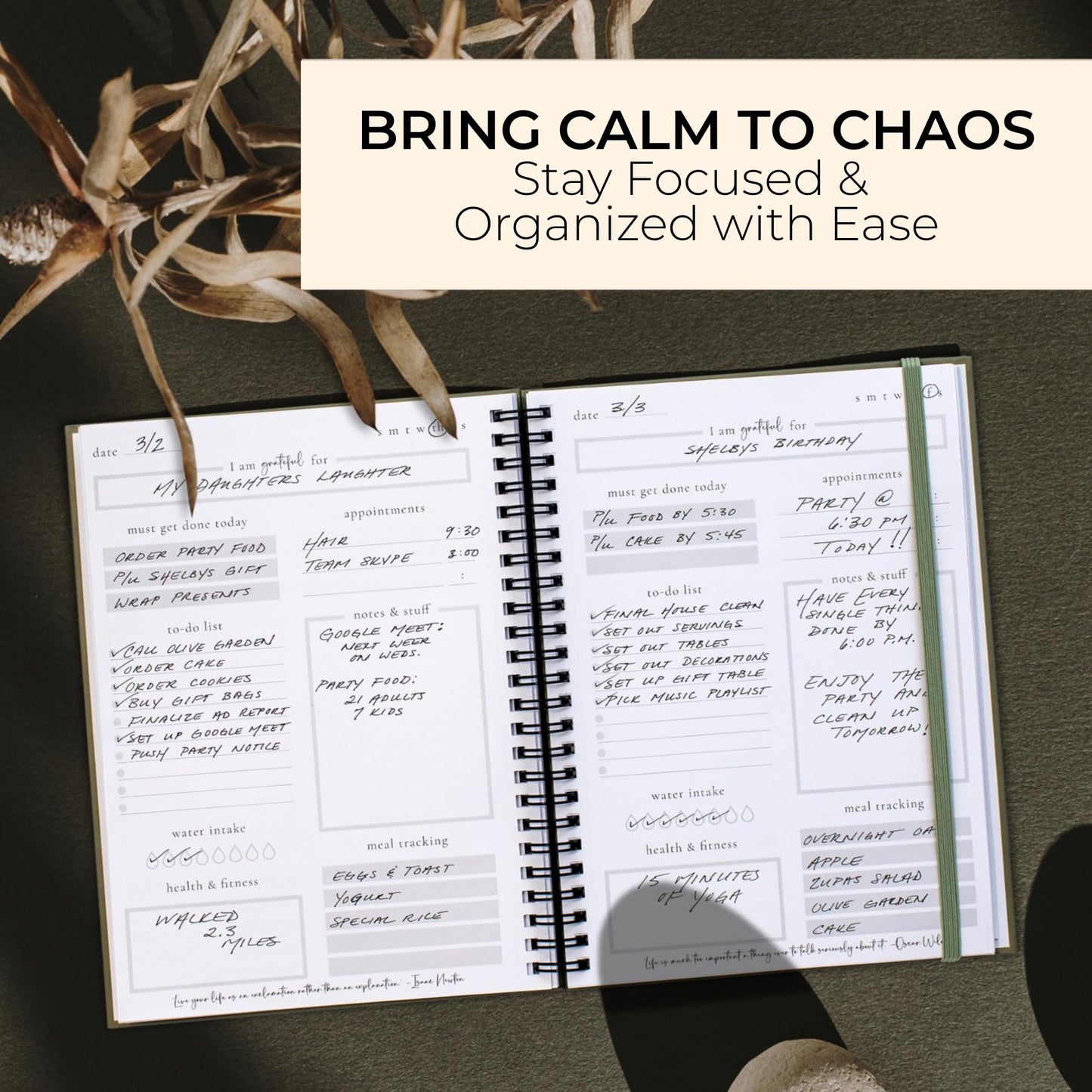 Beautiful To Do List Notebook - Aesthetic Daily Planner to Easily Organize Your Tasks And Boost Productivity - Stylish Undated ADHD Planner Gift and The Perfect School or Office Supplies For Women