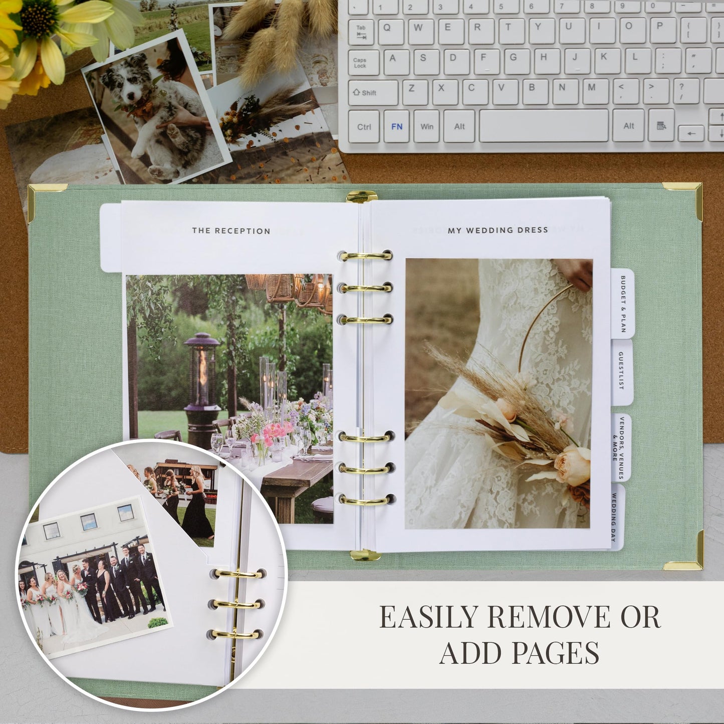 Beautiful Wedding Planner Book And Organizer - A Unique Linen Binder For the Bride Perfect To Plan Your Big Day - An Exceptional Engagement Gift For Newly Engaged Couples, Future Brides, And Grooms