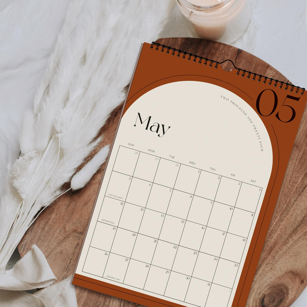 Aesthetic 2024-2025 Wall Calendar - Runs from January 2024 Until July 2025 - The Perfect Wall Hanging Calendar Planner for Easy Organizing