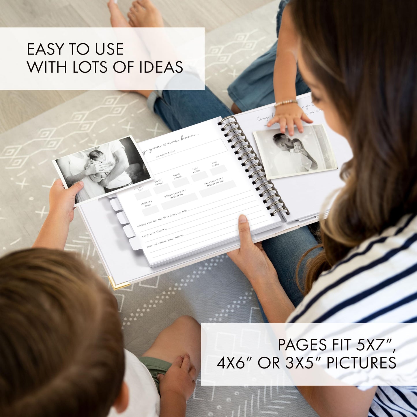 Beautiful Linen Pregnancy Journal and Detailed Memory Book with Stickers and Keepsake Pocket - Lovely Must Have Gift for Expecting First Time Moms - The Perfect Planner to Track Pregnancy Milestones