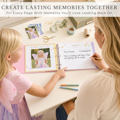 School Memory Book Scrapbook for Kids - Back to School Keepsake Album