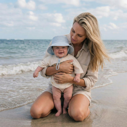 Beautiful Baby Sun Hat 0-6 Months - Adjustable Toddler Hat with UPF 50+ Sun Protection - Cute Kids Bucket Hat for Beach