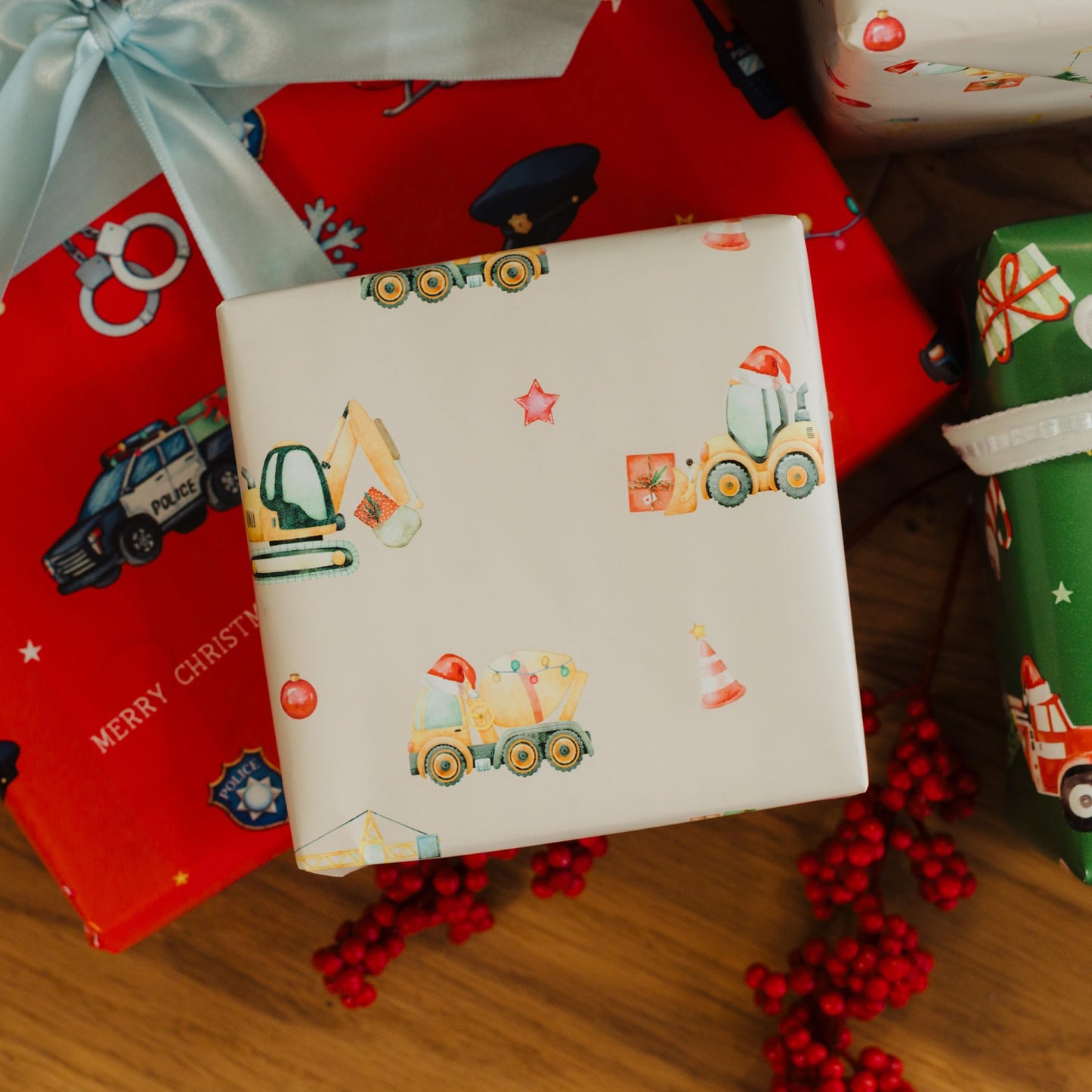 ZICOTO Beautiful Christmas Wrapping Paper Roll Set - Cute Set of 3 Quality Rolls With Lovely Designs for Girls and Boys Gifts- Add a Touch of Magic to Every Kids Gift You Wrap - 17 x 120 in