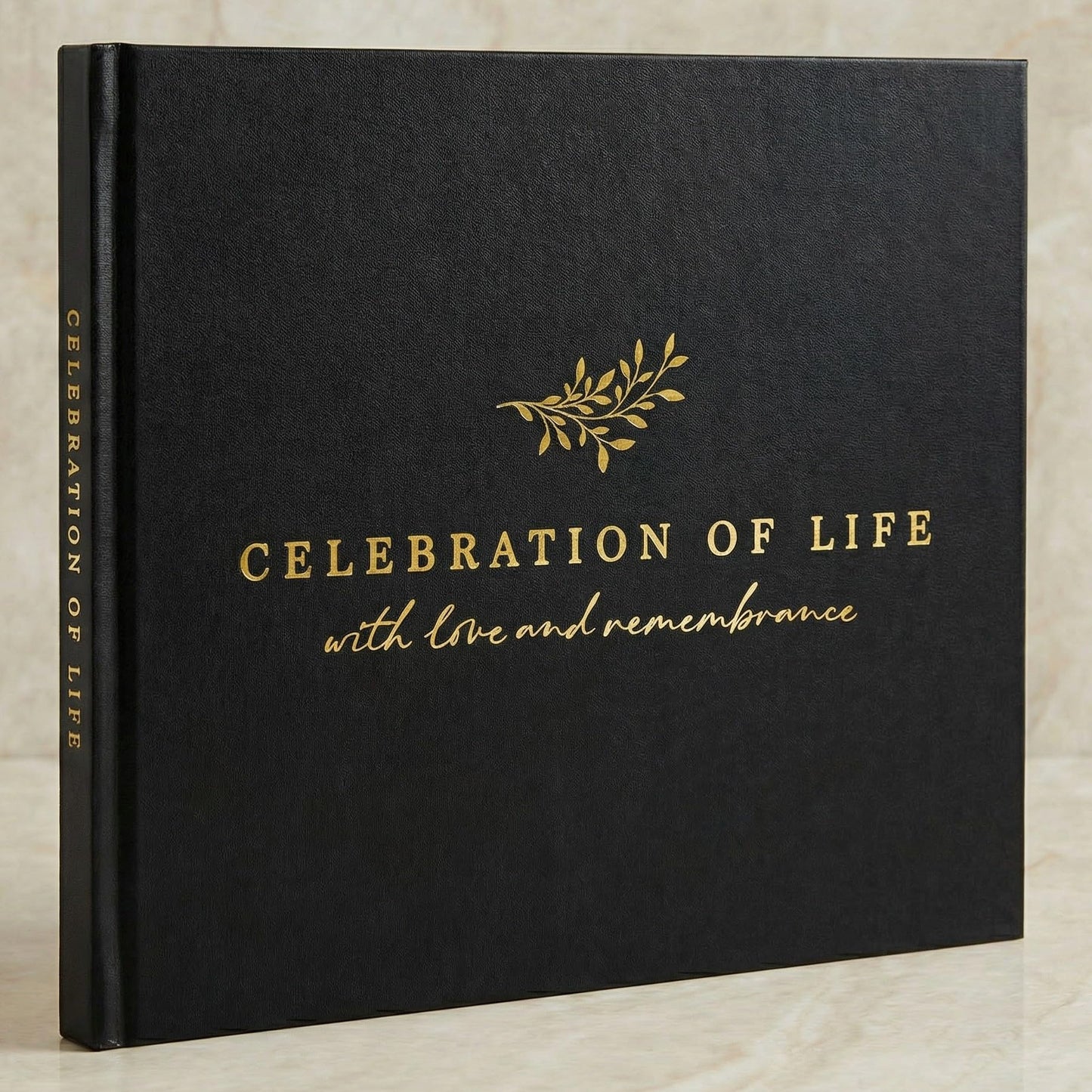 ZICOTO Modern Hard Cover Funeral Guest Book for The Celebration of Life - The Perfect in Loving Memory Book with Ample Space to Sign in for Guests - Premium Craftsmanship for Honoring Loved Ones