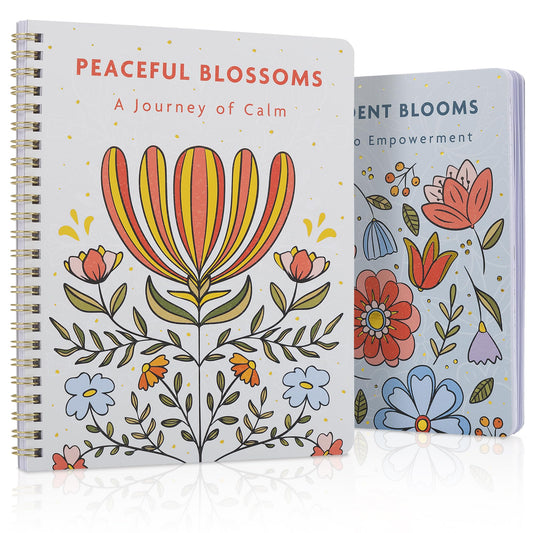 Beautiful Adult Coloring Book Set of 2 for Relaxation - Affirmation and Inspirational Books Making it a Great Gift - Perfect Stress-Relieving Books Fun to Color for Women