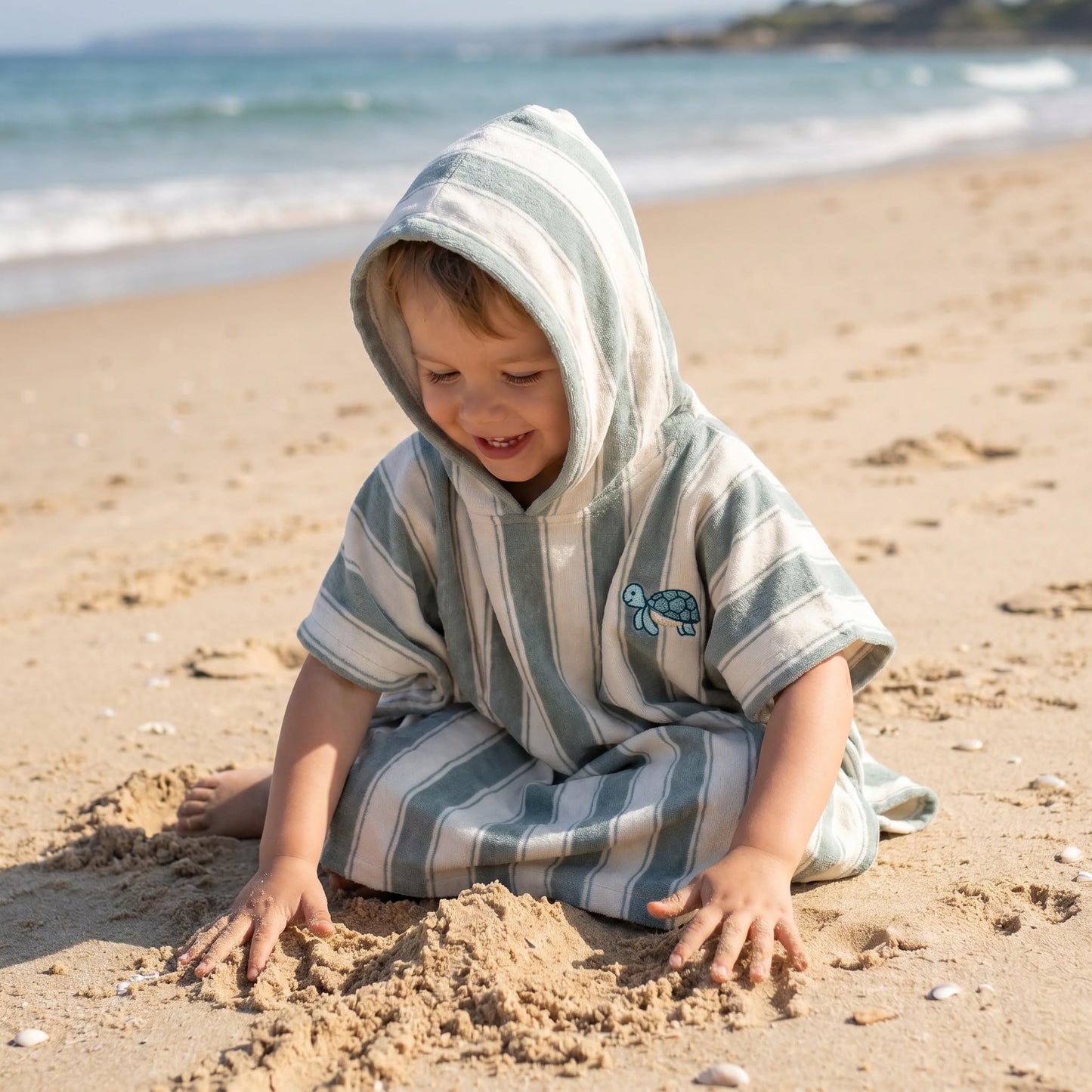 ZICOTO Stylish Hooded Beach Towel for Kids - Extra Soft and Fast Drying Poncho for Toddlers 0-3 Years is Made of Premium Cotton - Perfect Baby Cover Up for Beach Days or Pool and Bath Time Adventures