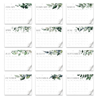 Aesthetic 2024-2025 Desk Calendar - Runs From January 2024 Until July 2025 - The Perfect Big Desktop/Wall Calendar 16"x12" for Easy Organizing