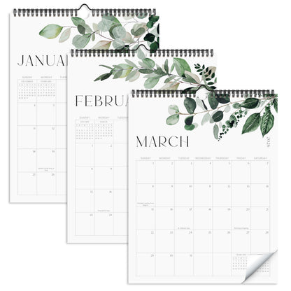 Aesthetic 2026-2027 Wall Calendar - Runs from January 2026 Until July 2027 - The Perfect Large Modern Greenery Calendar Planner for Easy Organizing