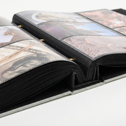 Beautiful Linen Photo Album For 4x6 Photos - Safely Holds Up To 500 Pictures of Unique Memories - The Perfect Big Photo Book To Store All Pictures of Treasured Family, Baby or Wedding Moments