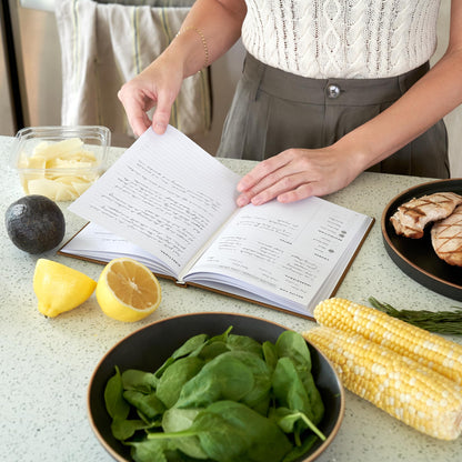 ZICOTO Aesthetic Blank Recipe Book with Waterproof Cover - The Perfect Recipe Notebook To Write In Your Own Recipes - Beautiful Blank Cookbook to Organize Your Recipes