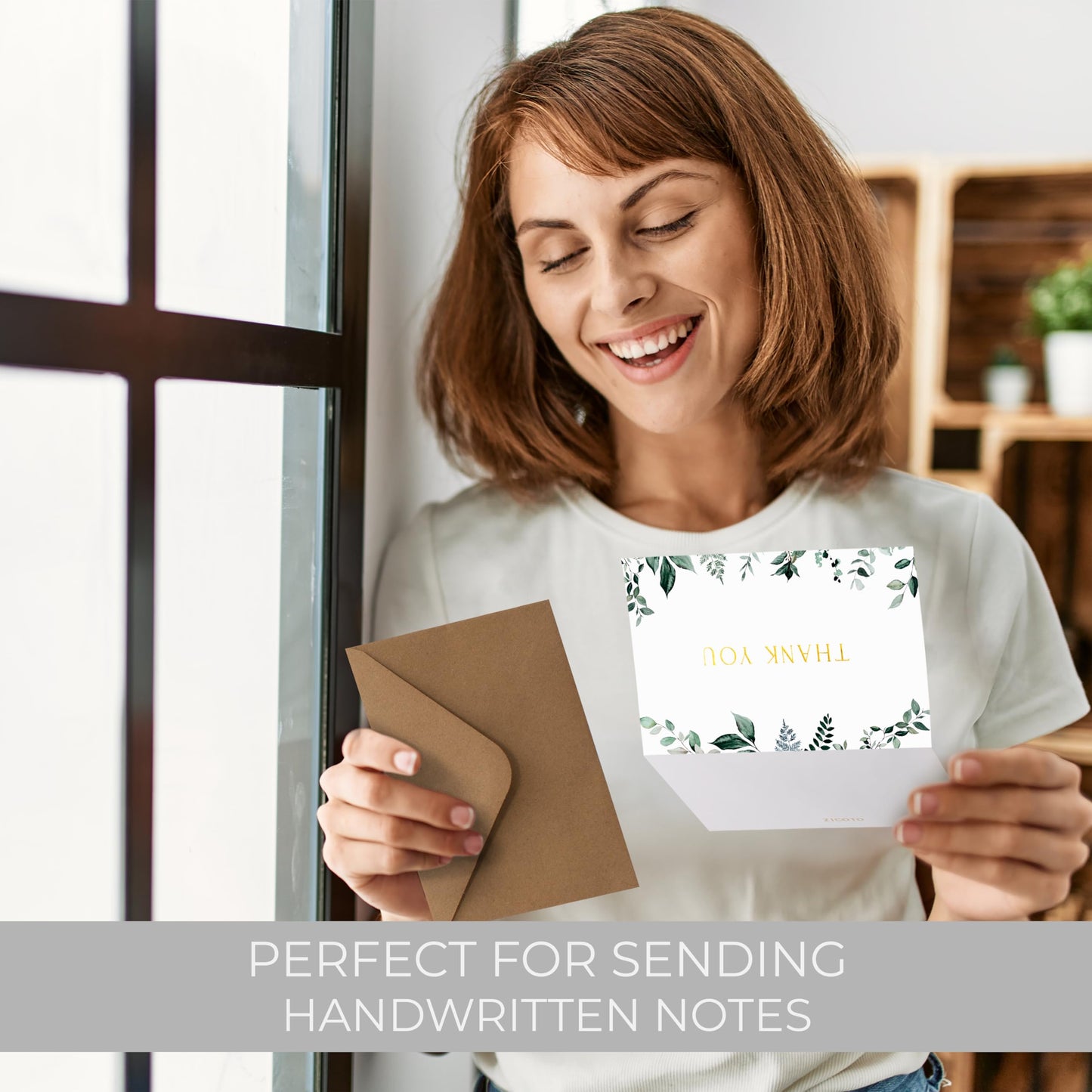 ZICOTO Beautiful Thank You Card Set - 30 Elegant Blank Cards with Envelopes & Stickers - Ideal for Weddings, Business, Baby Showers & More - Premium Bulk Stationery for All Occasions