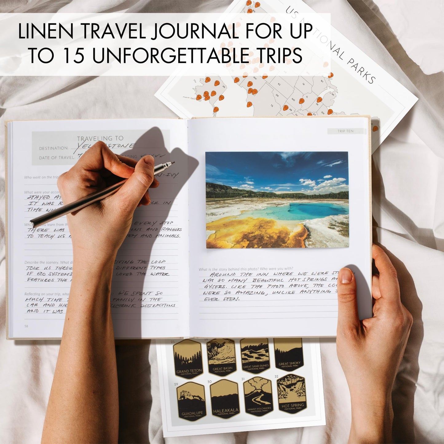 ZICOTO Beautiful Travel Journal For Women - Linen Adventure Diary and Planner To Give As a Gift - The Perfect Journal to Keep All your Travel Memories For Years To Come