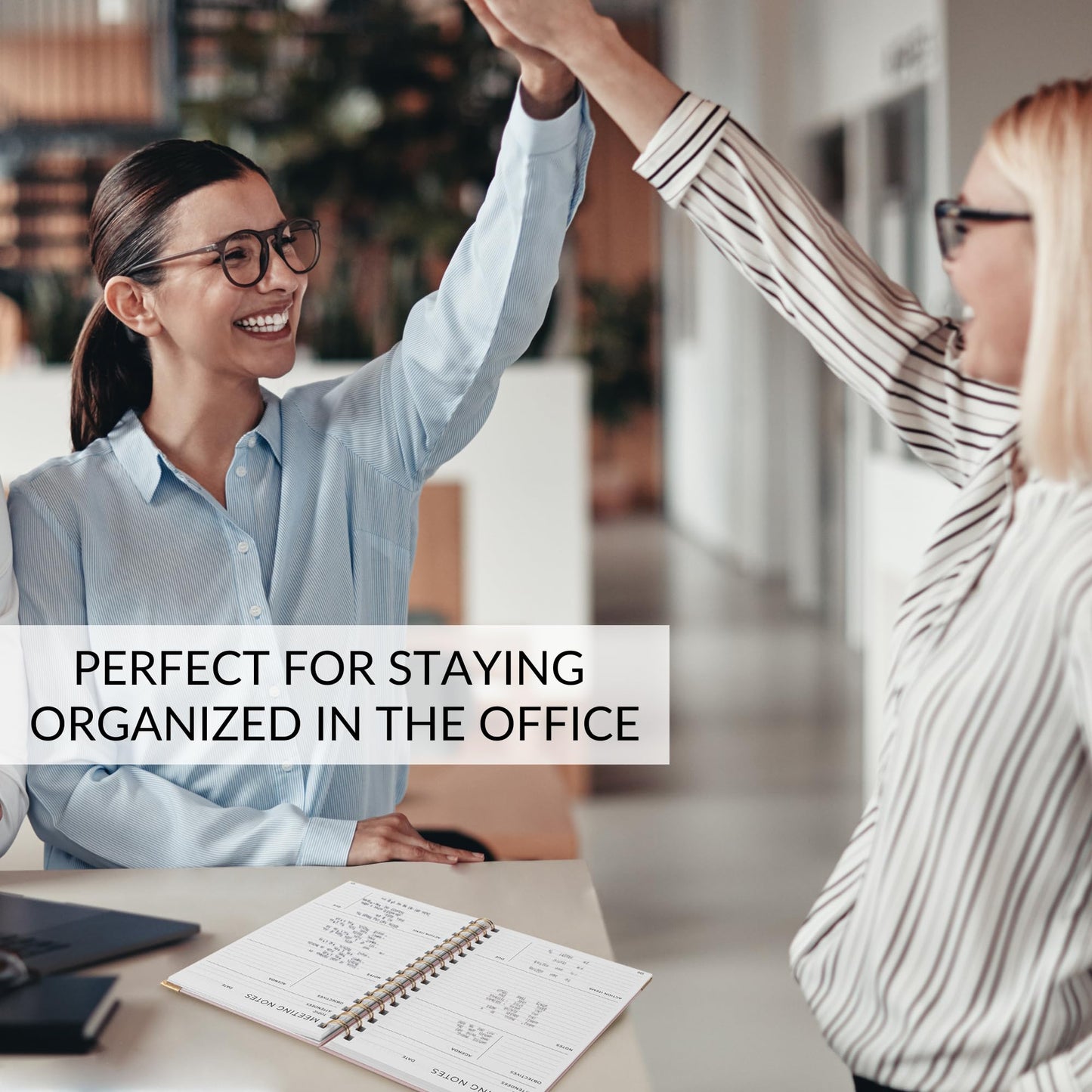 Beautiful Thick Meeting Notebook For Work - Perfect To Keep Track Of +200 Meetings - Stylish And Effective Office Planner Supplies for Women & Men to Organize All Your Agendas Or Business Projects