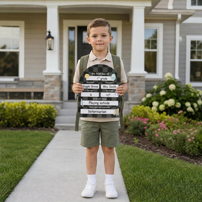 Beautiful First and Last Day of School Board Sign