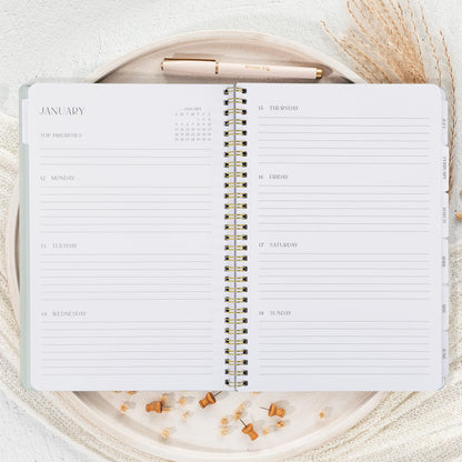 Beautiful 2026 Daily Planner - 7" x 10" Planner for Women or Men with Weekly & Monthly Spreads for Easy Planning - Beautiful Calendar Book to Organize Tasks and Boost Productivity