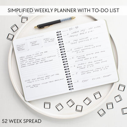 Beautiful Daily and Weekly Planner - To Do List Notebook to Easily Organize Your Agendas And Boost Productivity in School Or At Work - Stylish College or Office Supplies For Women