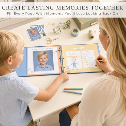 School Memory Book Scrapbook for Kids - Back to School Keepsake Album
