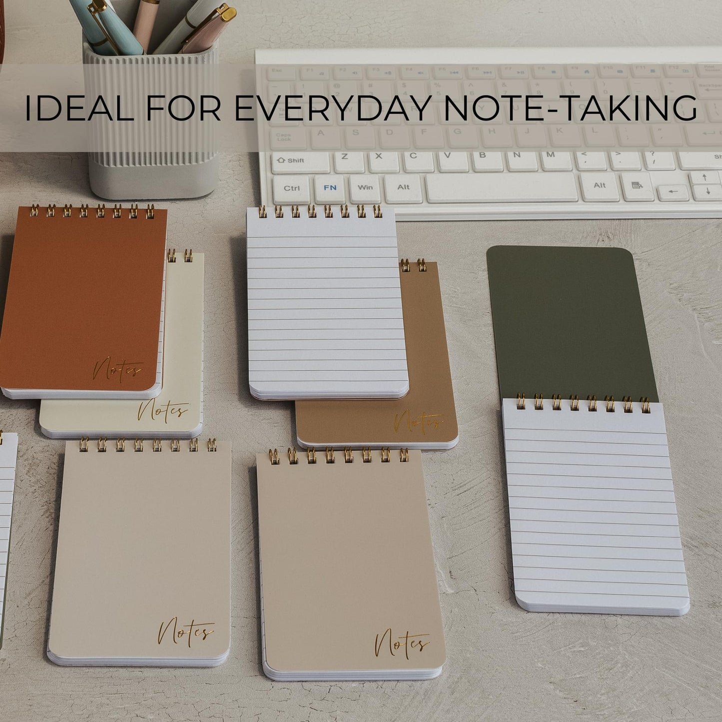 ZICOTO Aesthetic Pocket Notebooks Set Of 8 For Women - Small 3x5 Spiral Notepads With Lined Pages - The Perfect Little Mini Pads to Stay Organized and Boost Productivity at Work or School