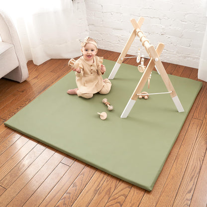 Stylish Padded Baby Play Mat for Your Boy or Girl - Extra Thick & Super Soft Vegan Leather Floor Mat Creates A Safe Play Area for Little Ones - A Beautiful Playmat That Fits Nicely Into Any Playroom