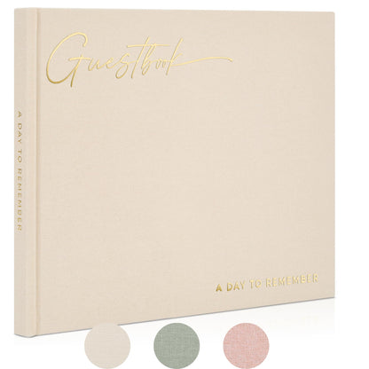 ZICOTO Beautiful Wedding Guest Book for Your Wedding Reception - Simply Elegant Guestbook to Sign in and Add Polaroid Photos - The Perfect Wedding Or Baby Shower Guest Book for The Special Day