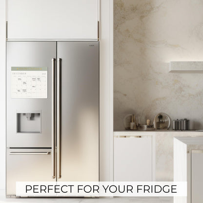 Beautiful 2025-2026 Magnetic Fridge Calendar - Runs From July 2025 Until December 2026 - The Perfect Monthly Refrigerator Calendar for Easy Organizing