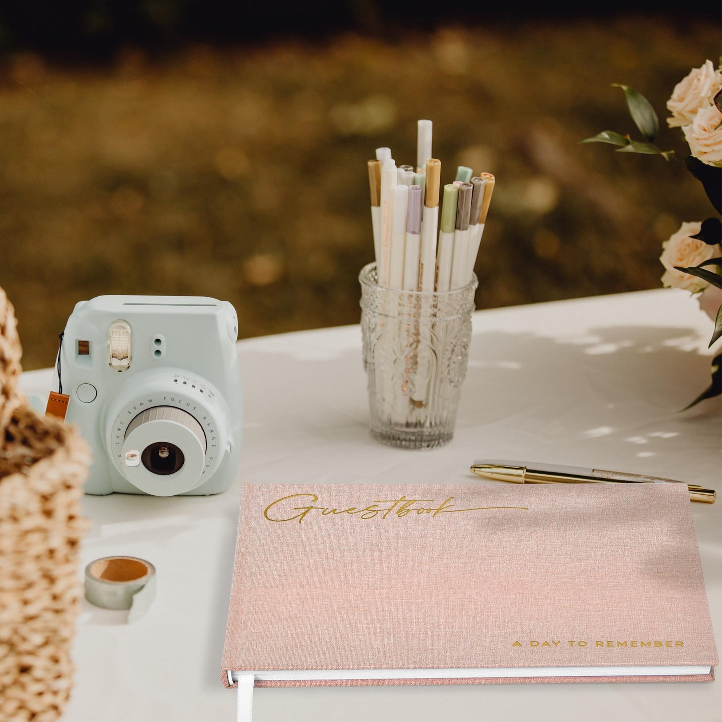 ZICOTO Beautiful Wedding Guest Book for Your Wedding Reception - Simply Elegant Guestbook to Sign in and Add Polaroid Photos - The Perfect Baby Shower Guest Book for The Special Day