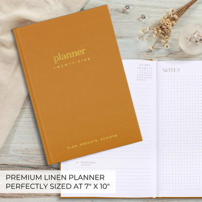 Beautiful 2025 Daily Planner - 7" x 10" Planner for Women or Men with Weekly & Monthly Spreads for Easy Planning - Beautiful Calendar Book to Organize Tasks and Boost Productivity