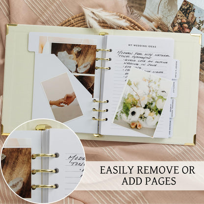 Beautiful Wedding Planner Book And Organizer - A Unique Linen Binder For the Bride Perfect To Plan Your Big Day - An Exceptional Engagement Gift For Newly Engaged Couples, Future Brides, And Grooms