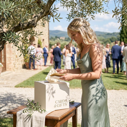 ZICOTO Elegant Wedding Card Box for a Beautiful Reception Gift Table – Lovely Card Box for Wedding, Graduation and Celebration Decor – Charming Envelope Gift Box