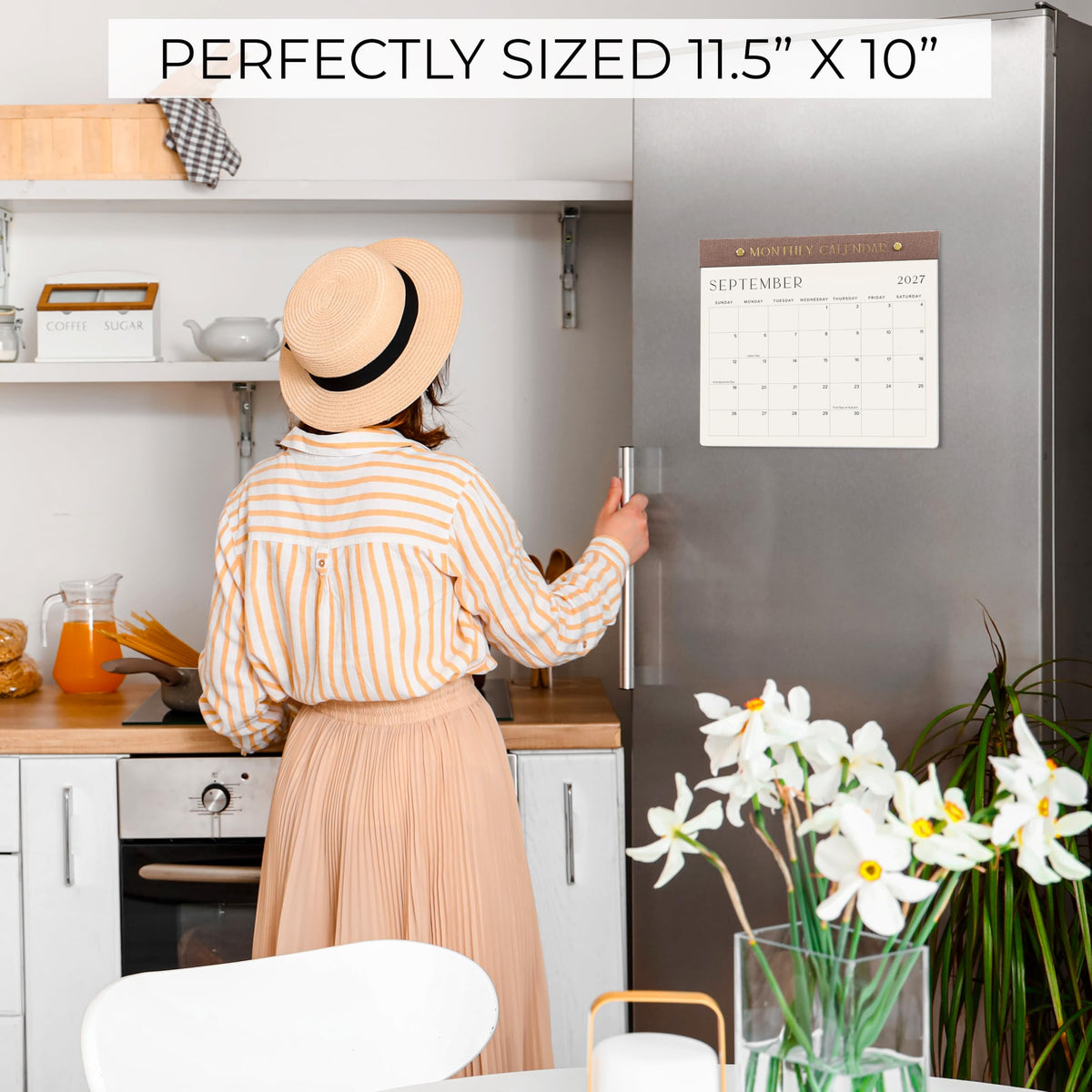 Beautiful 2027-2028 Magnetic Fridge Calendar - January 2027 - July 2028