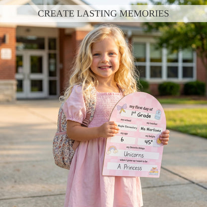 Beautiful First and Last Day of School Board Sign