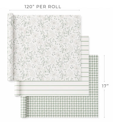 ZICOTO Beautiful Gift Wrapping Paper Rolls for All Occasions - Set of 3