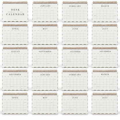 Aesthetic Desk Calendar 2027-2028 - Runs from January 2027 until July 2028