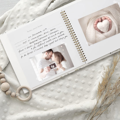 Keepsake Baby Memory Book for Boys & Girls - Timeless First 5 Year Baby Book Photo Album - Gender Neutral Journal Scrapbook - Record a Milestone for Every Event from Birth to Age 5