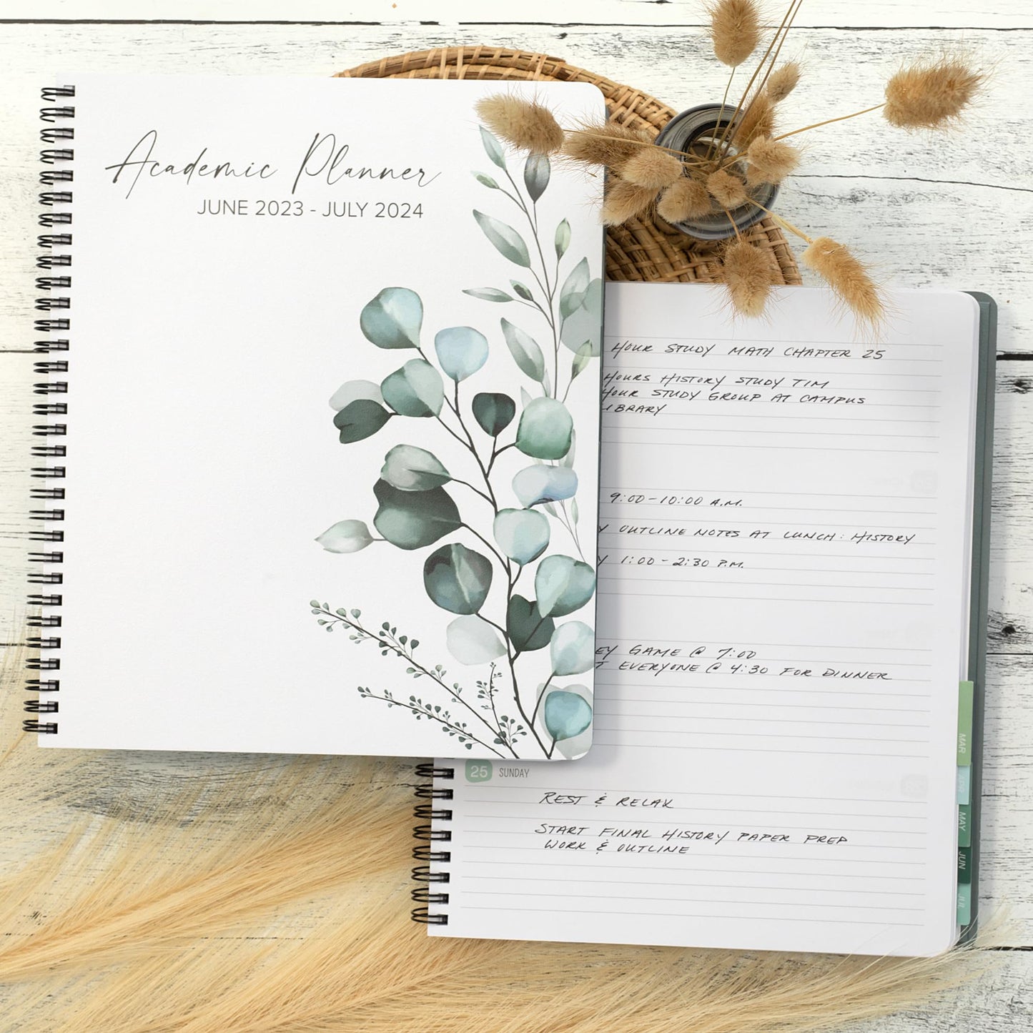 Simplified 2023-2024 Academic Planner - A Beautiful 8.5" x 10.5" Daily Planner to Easily Stay Organized - Perfect Calendar Book For Women or Men with Weekly & Monthly Spreads For The 23-24 School Year