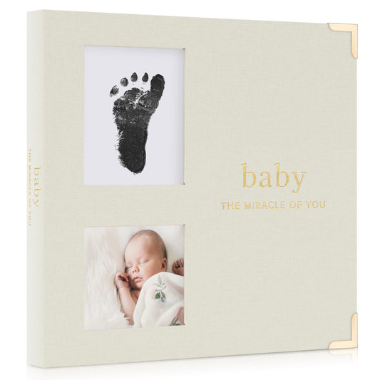 Keepsake Baby Memory Book for Boys and Girls - Timeless First 5 Year Baby Book With Photoslots - Cute Journal Scrapbook or Photo Album - Record a Milestone for Every Event from Birth to Age 5