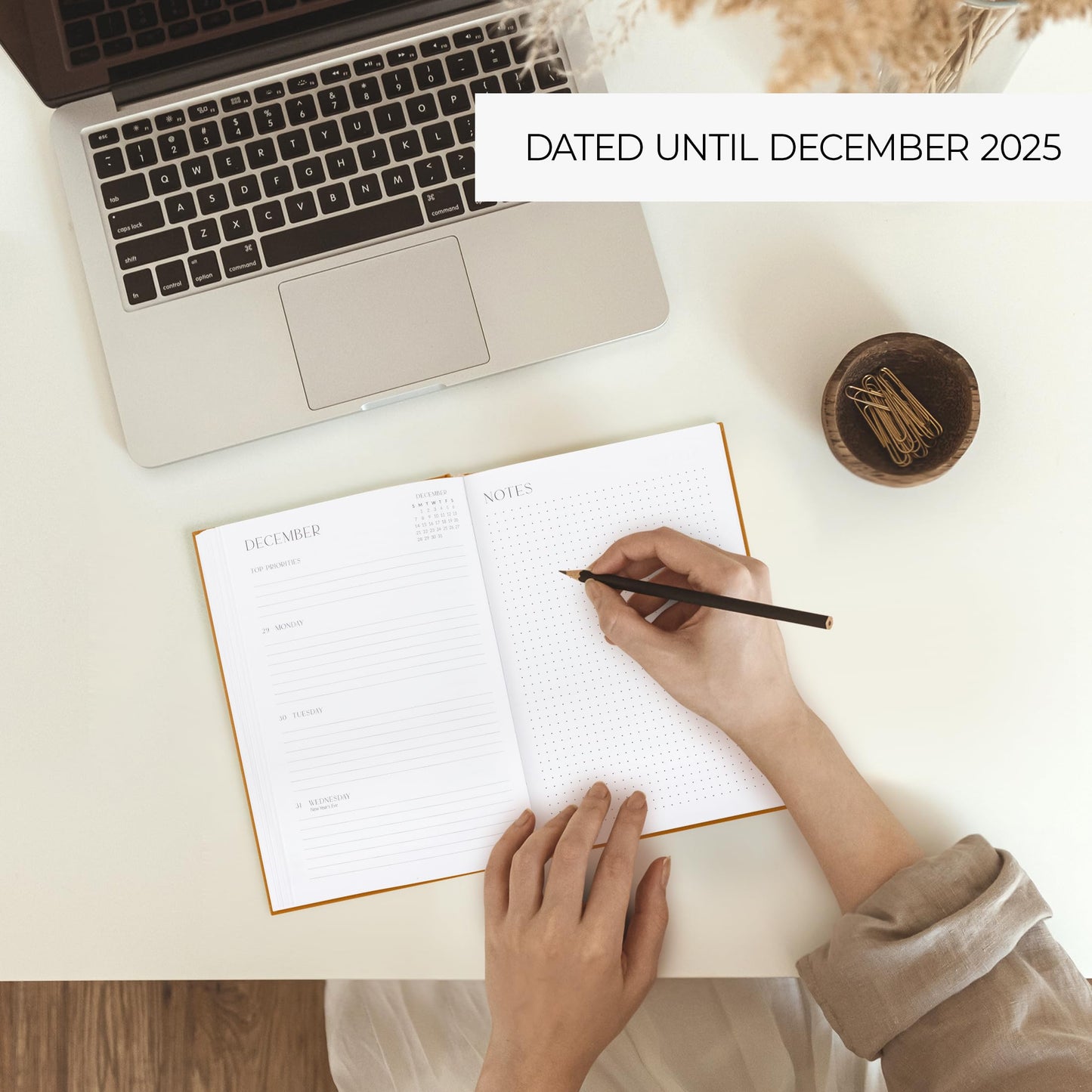 Perfect 2025 Daily Planner - 7" x 10" Planner for Women or Men with Weekly & Monthly Spreads for Easy Planning - Beautiful Calendar Book to Organize Tasks and Boost Productivity