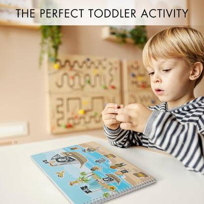 Fun Sticker Book for Toddlers 2-4 Years - Perfect Kids Activity Book with 500+ Beautiful Stickers & 12 Reusable Themes for Entertaining Boys & Girls 4-8 While Traveling - Incl. Coloring Pages