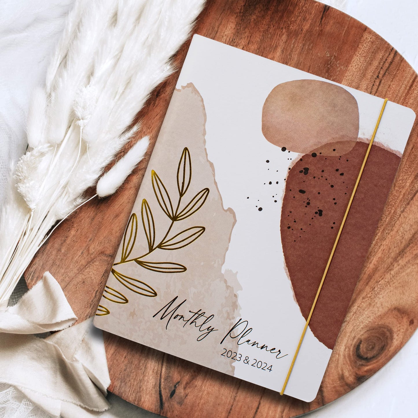 Beautiful 2023-2024 Monthly Planner and Calendar Book - Modern Boho To Do List Notebook For Women or Men - Easily Organizes Your Tasks to Boost Productivity - Runs Until December 2024