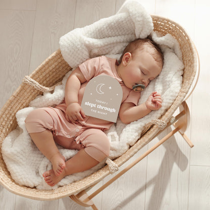 Beautiful Baby Monthly Milestone Cards - The Perfect Cards for Adorable Milestone Pictures of Your Newborn Boy/Girl - 15 Reversible Paper Set incl. Welcome Home & Hello World Sign are A Great Gift