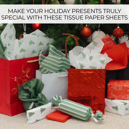 ZICOTO Beautiful Christmas Tissue Wrapping Paper Sheets for Gift Bags - Set of 120 Quality Tissue Papers with 6 Festive Designs - Add a Touch of Magic to Every Gift You Wrap - 19 x 13 in Per Sheet