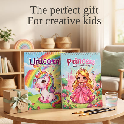 Fun Watercolor Books for Kids and Toddlers - Set of 2 Paint by Number Books