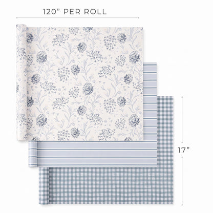ZICOTO Beautiful Gift Wrapping Paper Rolls for All Occasions - Set of 3