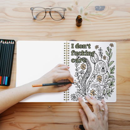 Beautiful Coloring Book Set of 2 for Adult Relaxation - Funny Coloring Books with Floral Designs for a lot of Laughs - The Perfect Stress-Relieving Gift for Women