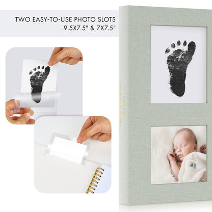 Keepsake Baby Memory Book for Boys and Girls - Timeless First 5 Year Baby Book With Photoslots - Cute Journal Scrapbook or Photo Album - Record a Milestone for Every Event from Birth to Age 5