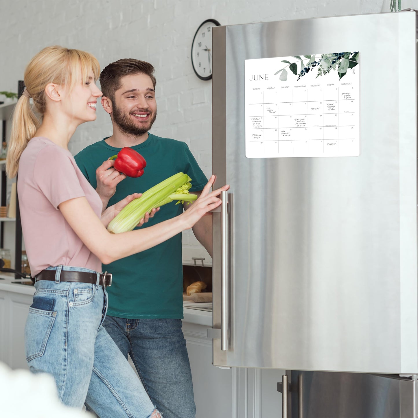 Beautiful 2025-2026 Magnetic Fridge Calendar - Runs From Until July 2026 - The Perfect Monthly Refrigerator Calendar for Easy Organizing