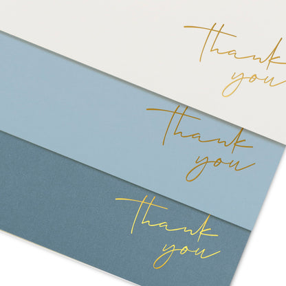 Beautiful Thank You Cards Set of 30 With Envelopes and Stickers - Elegant Blank Cards For Personalized Notes - Perfect Bulk Stationary Set For All Occasions incl. Weddings, Business & Baby Showers